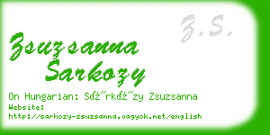 zsuzsanna sarkozy business card